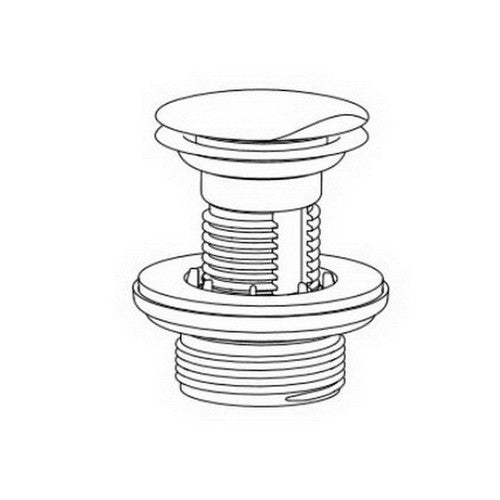 Plug & Waste w/Overflow 32-40mm Plastic White