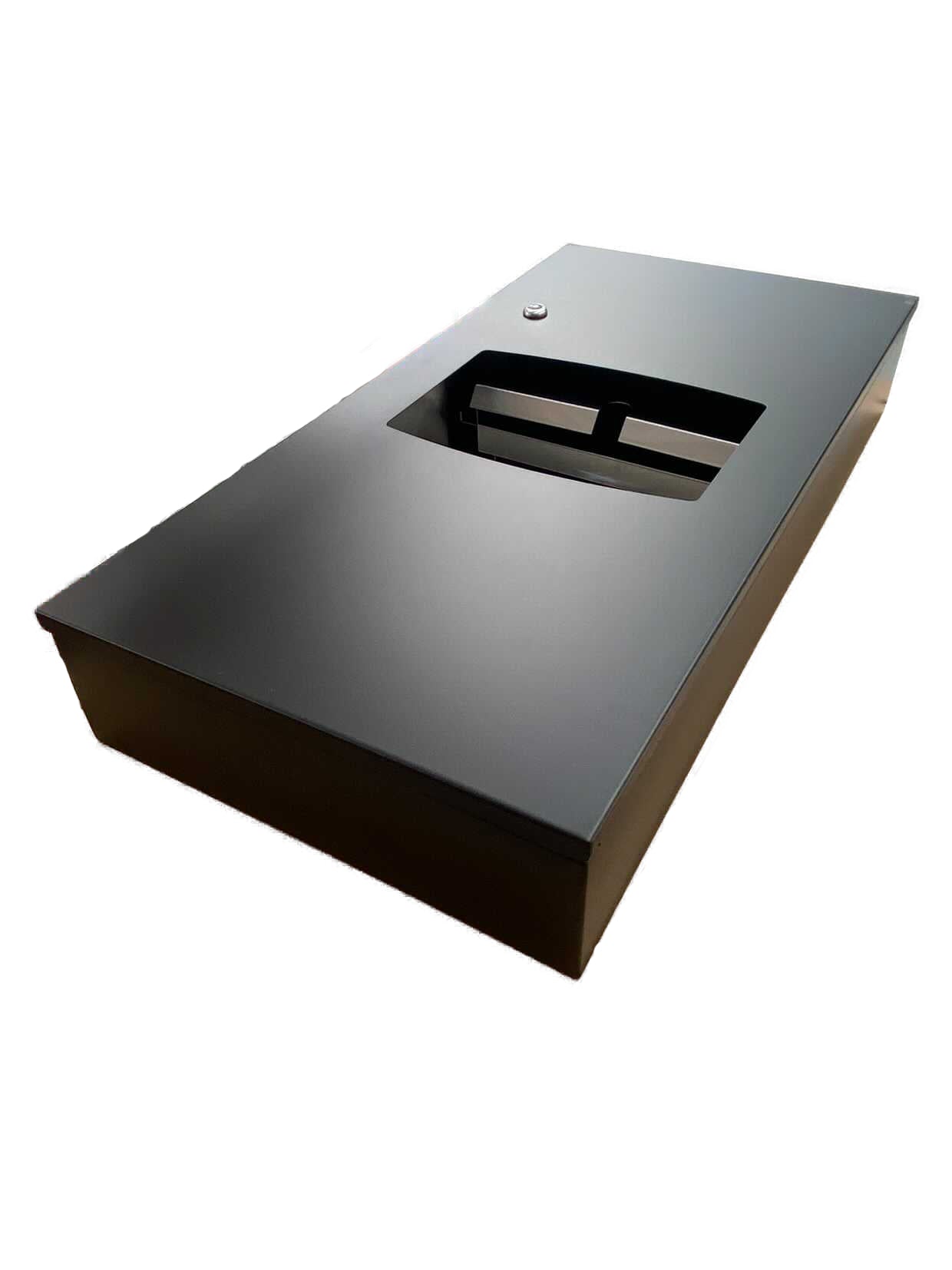 Paper Towel Dispenser & Waste Receptacle - Surface Mounted in Designer Black