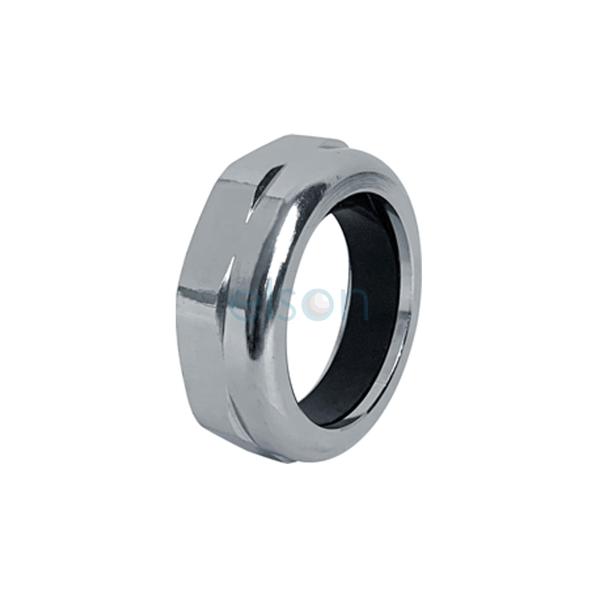 TRAP NUT CHROME & RUBBER OLIVE 40mm