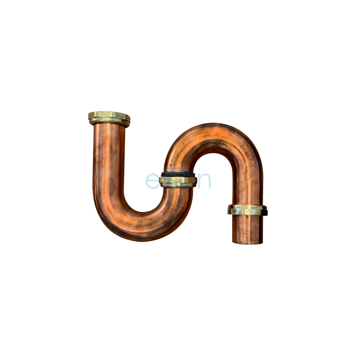 A copper finish loose nut for plumbing, 50mm in size, displayed on a plain background.