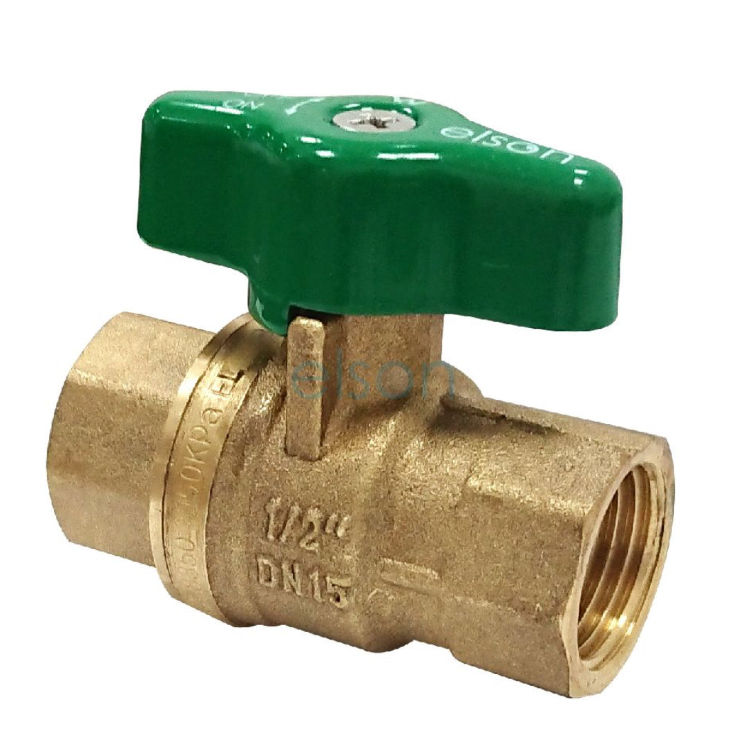 16mm Ball Valve Dual Approved F+F DR Brass Heavy Duty Green Tee Handle