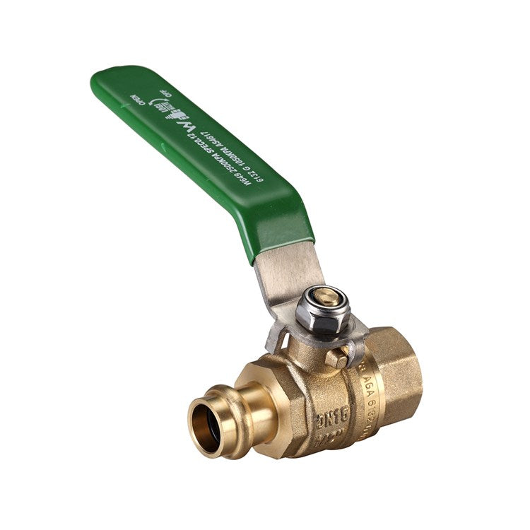 15mm Copper Press Water Ball Valve CU x FI Lever Handle Watermark Approved