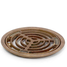 Bronze roof drain on white background