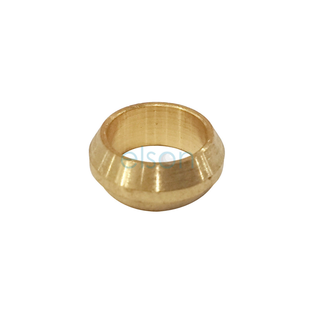 A gold-colored brass cone plumbing fitting.
