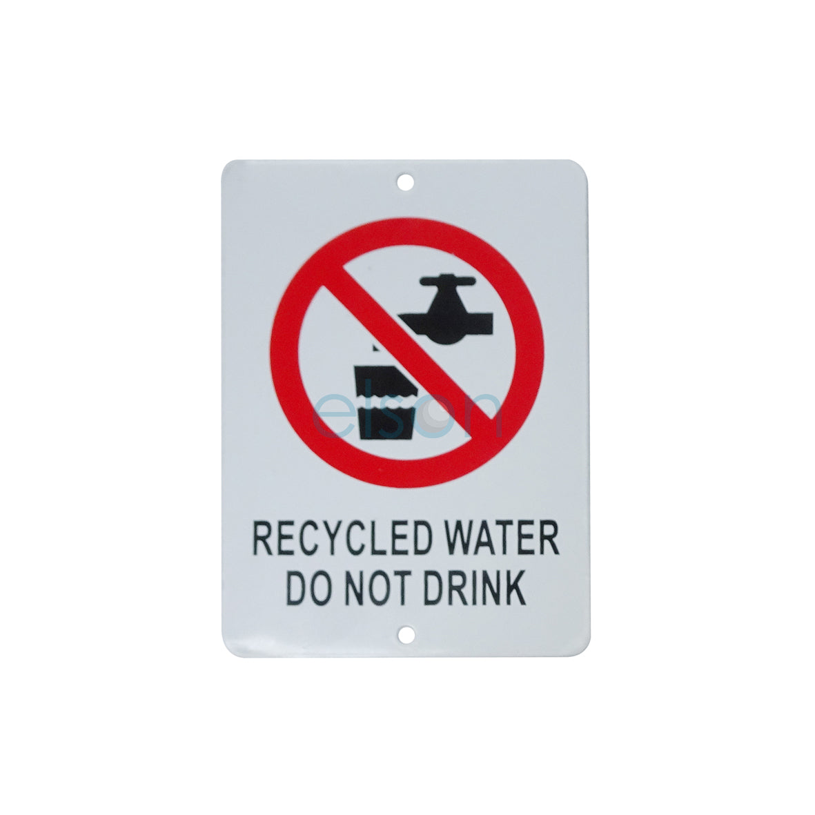 RECYCLED WATER WARNING SIGN WHITE 95105