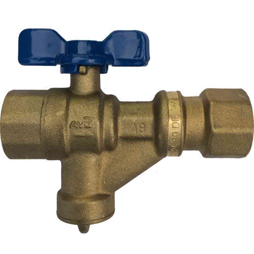 AVG non-return isolating valve with strainer, female x female