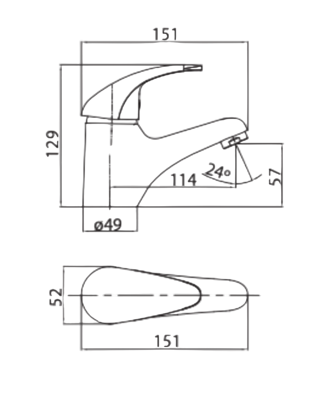 Basin Mixer Fixed Chrome