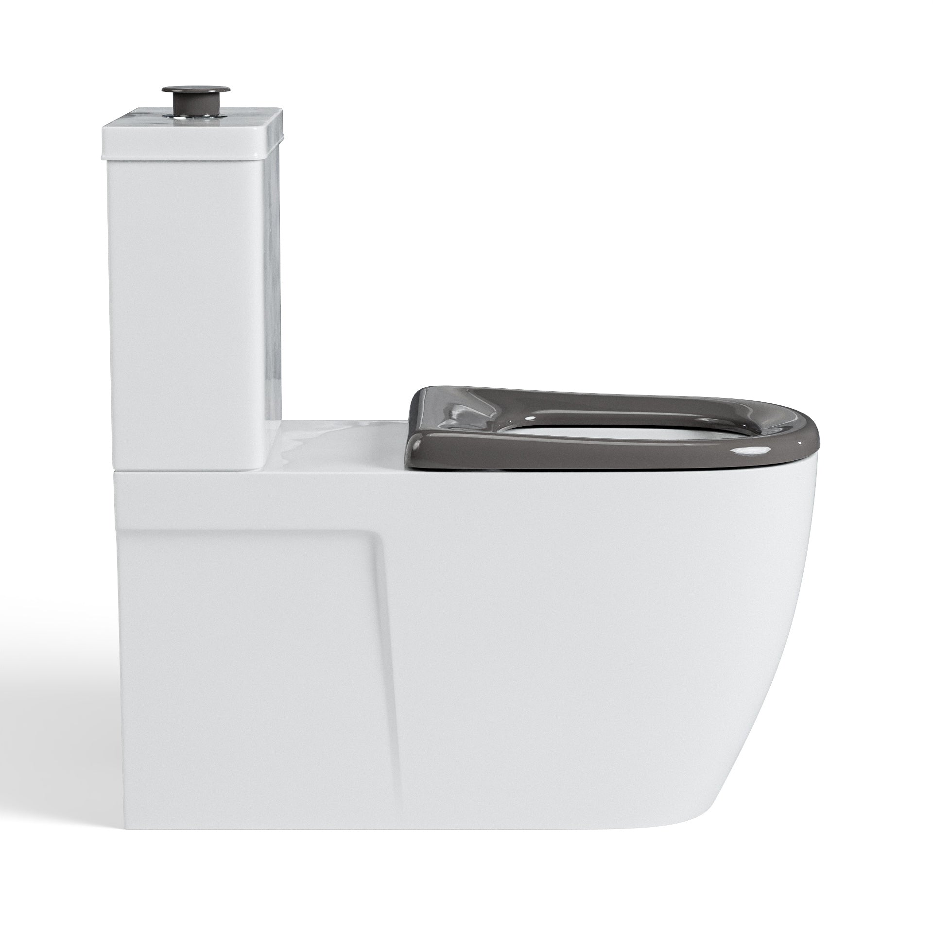NDIS Disabled Back to Wall Rimless Toilet - 200kg Rated with Grey Seat