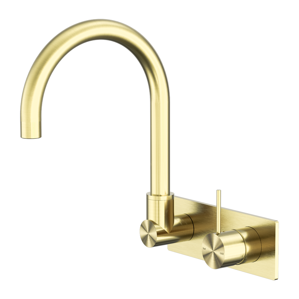 Mecca Wall Basin/bath Mixer Swivel Spout Handle Up