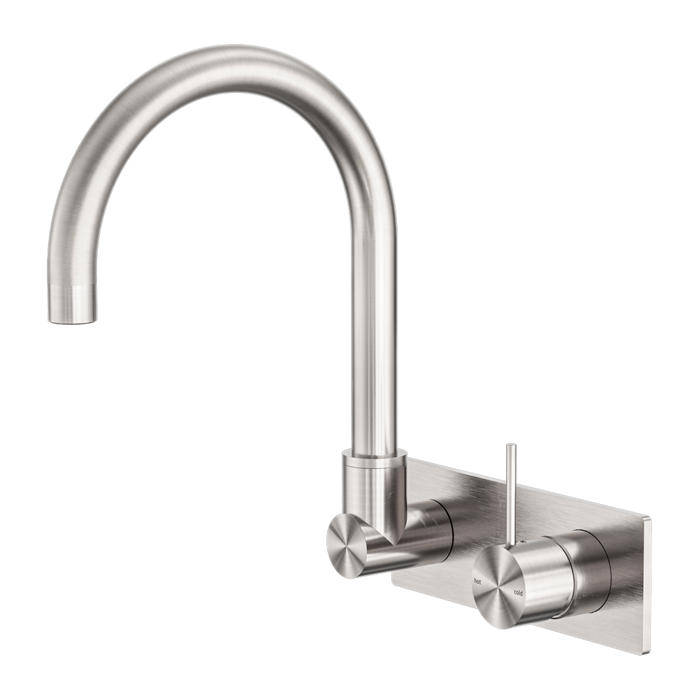 Mecca Wall Basin/bath Mixer Swivel Spout Handle Up