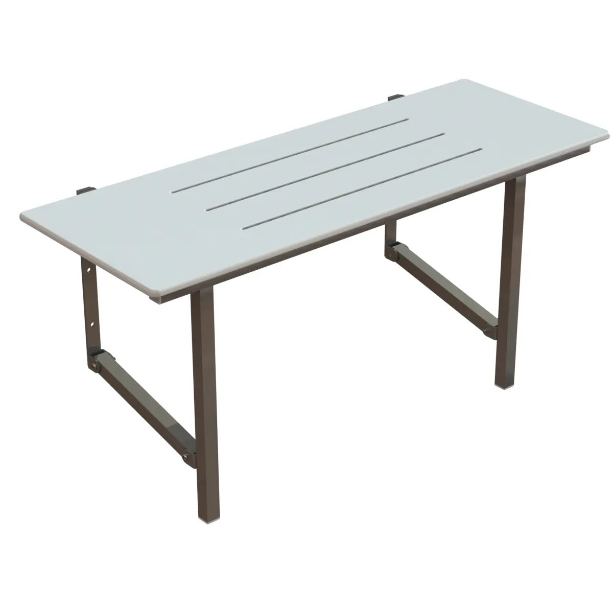 Accessible Folding Shower Seat - 960mm Stainless Steel Wall-Mounted