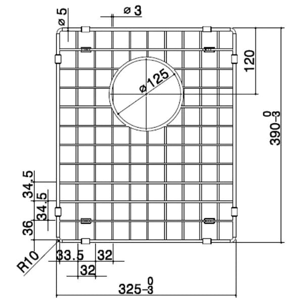Caroma Urbane II Sink Protector - Gunmetal