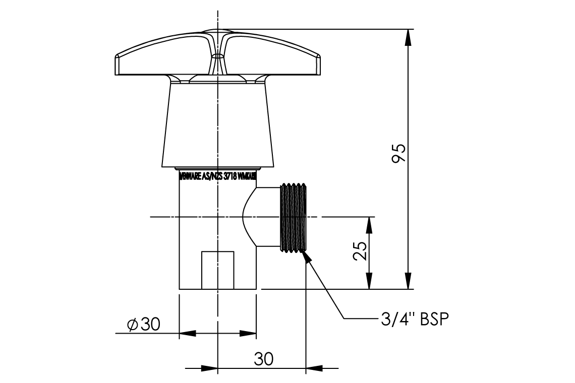 Concealed Spindle Washing Machine Tap