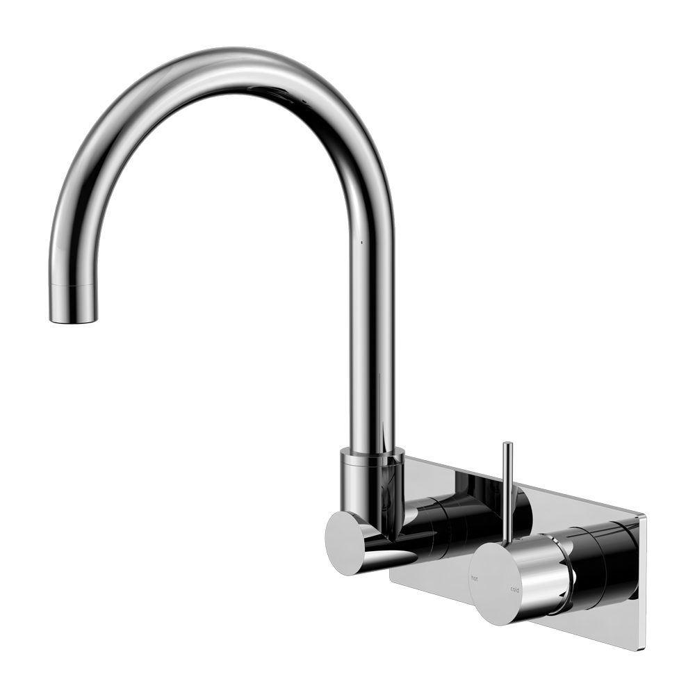 Mecca Wall Basin/bath Mixer Swivel Spout Handle Up