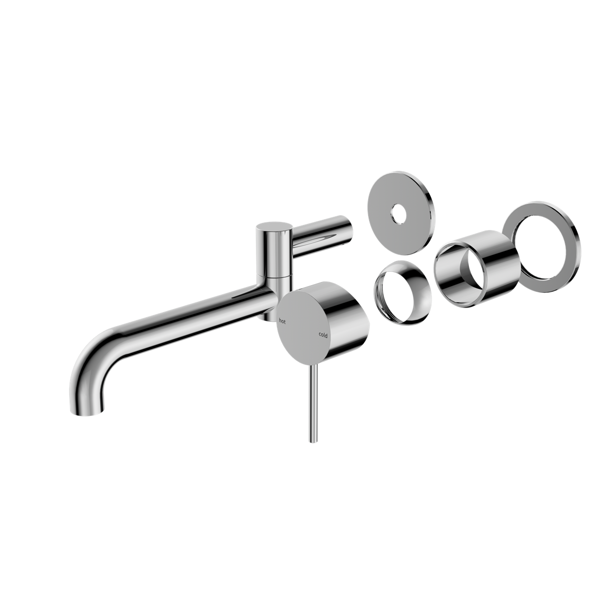 Mecca Wall Basin/bath Mixer Swivel Spout 225mm Trim Kits Only