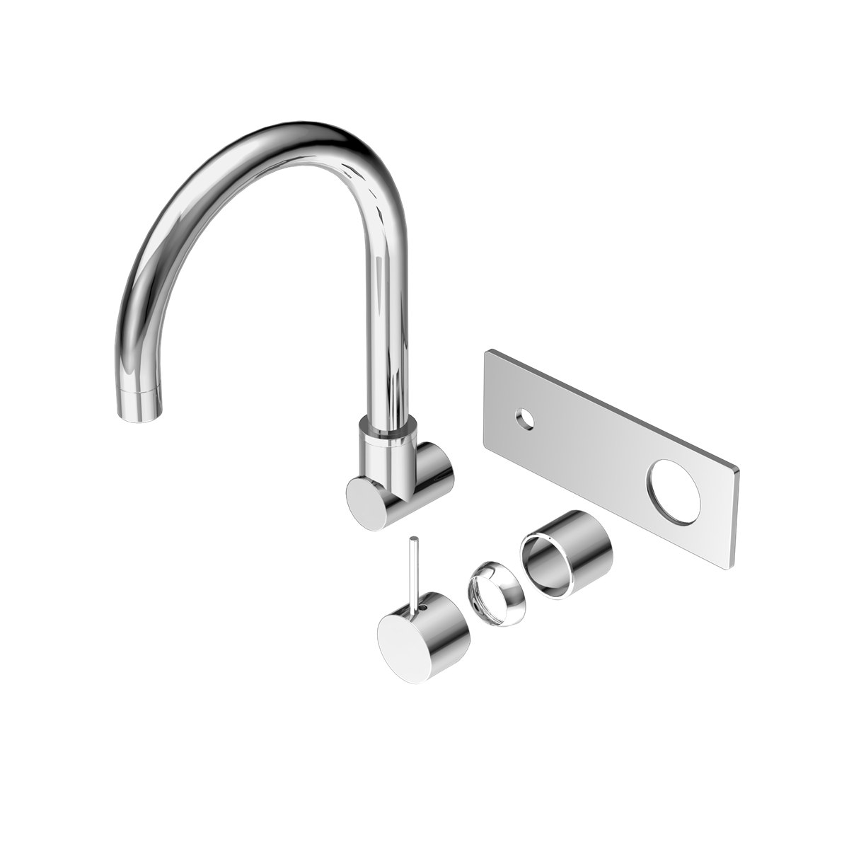 Mecca Wall Basin/bath Mixer Swivel Spout Handle Up Trim Kits Only