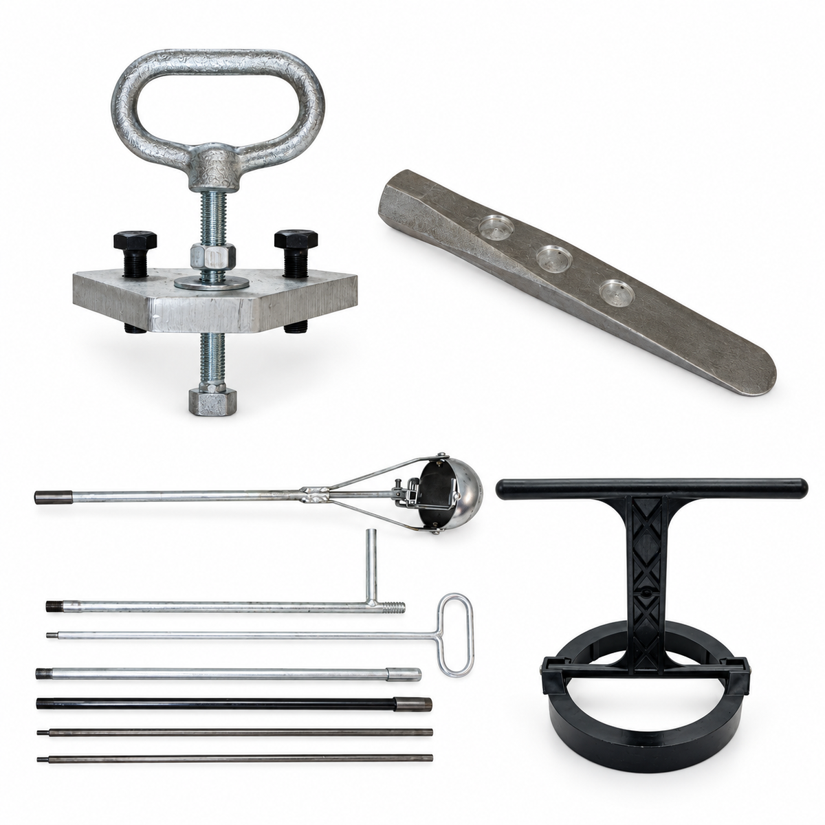 Plumtool Pit & Drainage Kit - D Handle Gatic Lifter, Lid Wedge, Gully Grabber, PVC Cap Tool | PTKIT-PIT