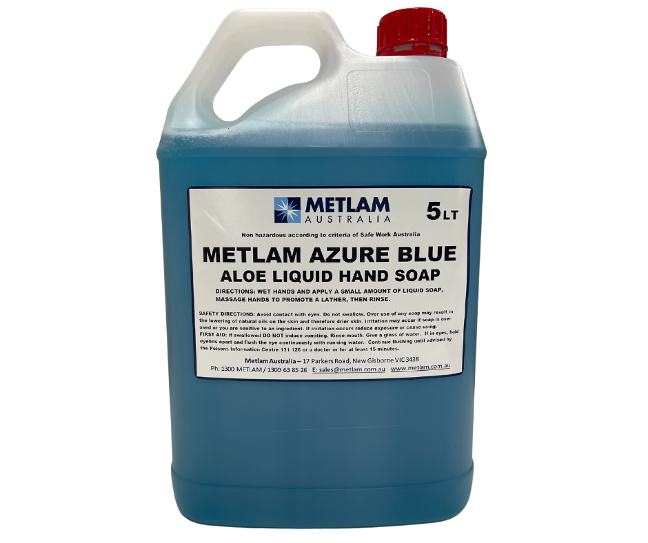 Aloe Vera Liquid Hand Soap - Azure Blue, 5 Litre (Carton of 3) | ML_HLS