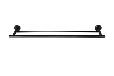 Double Towel Rail in Designer Black