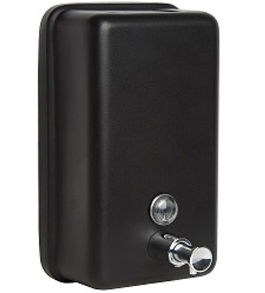 Vertical Soap Dispenser in Designer Black 209mmH x 123mmW x 123mmD
