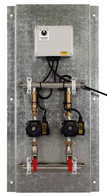 Hyjet Dual Hot Water Circulator System - 2 x HPD25-60, Standard Controller with Timer, 25mm Manifolds
