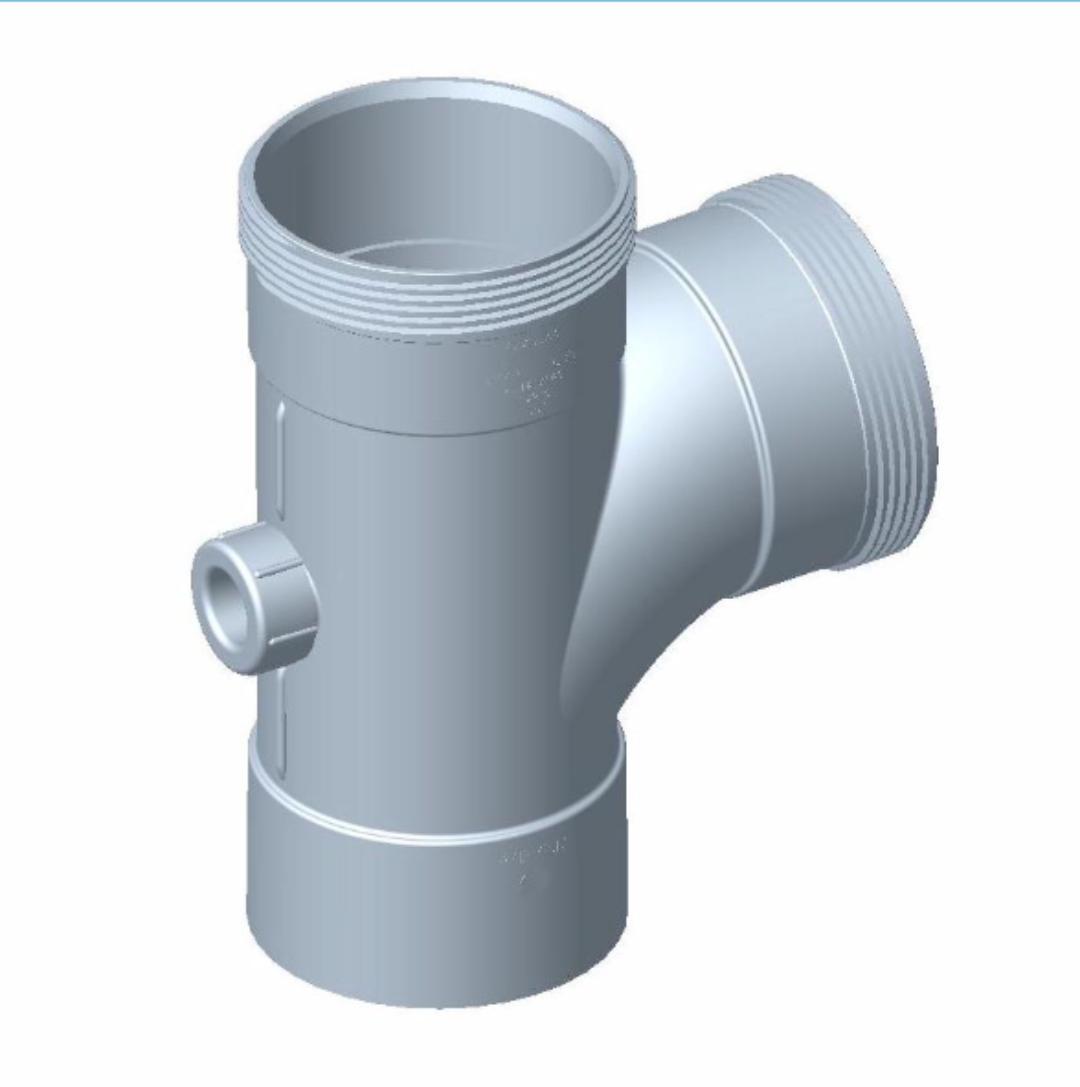 Plumbing pipe fitting on a white background