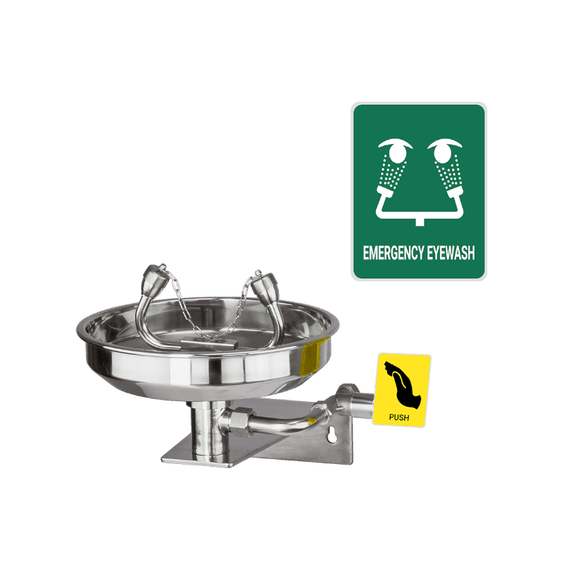 Gentec Zero Lead Stainless Steel 304 Wall Mounted Eyewash