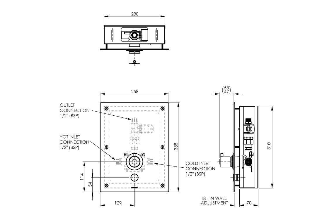 Electronic Time Flow Shower Mixer