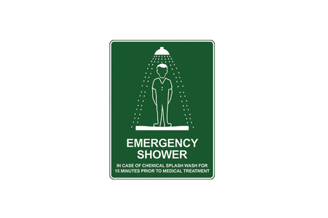 450×300 Emergency Shower Sign – Poly