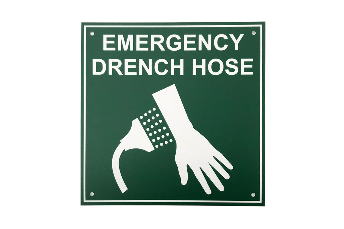 250 x 250 Emergency Drench Hose Sign – Poly