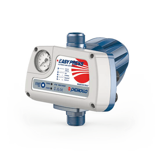 Pedrollo Easypress 2M Electronic Pressure Controller with Gauge - 16A, 1.5kW, 2.2 Bar Start