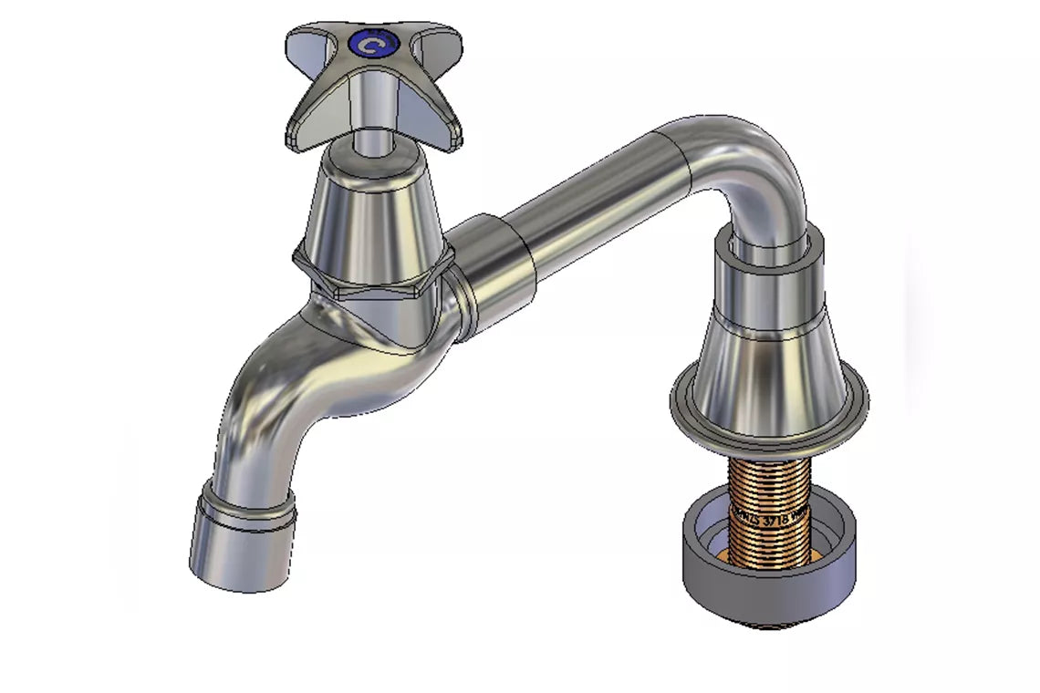 Type 26 Lab Bench Bib Tap with Anti-Vandal Aerator