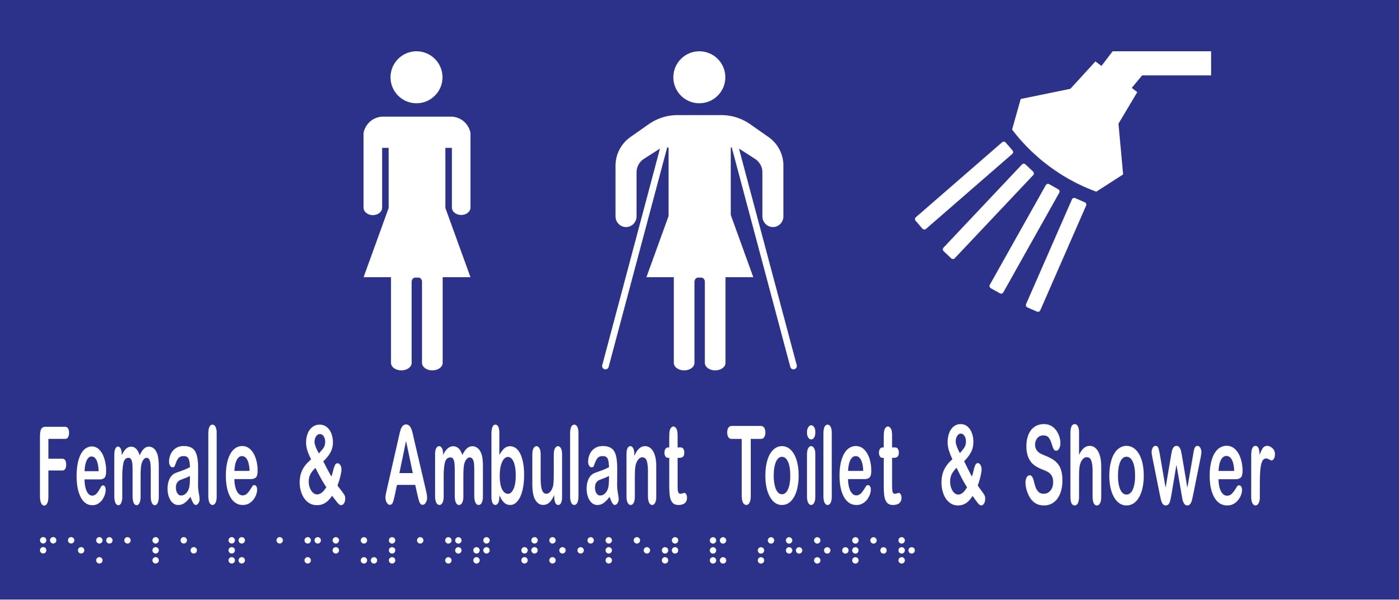 Female & Ambulant Toilet & Shower 350mmW x 150mmH