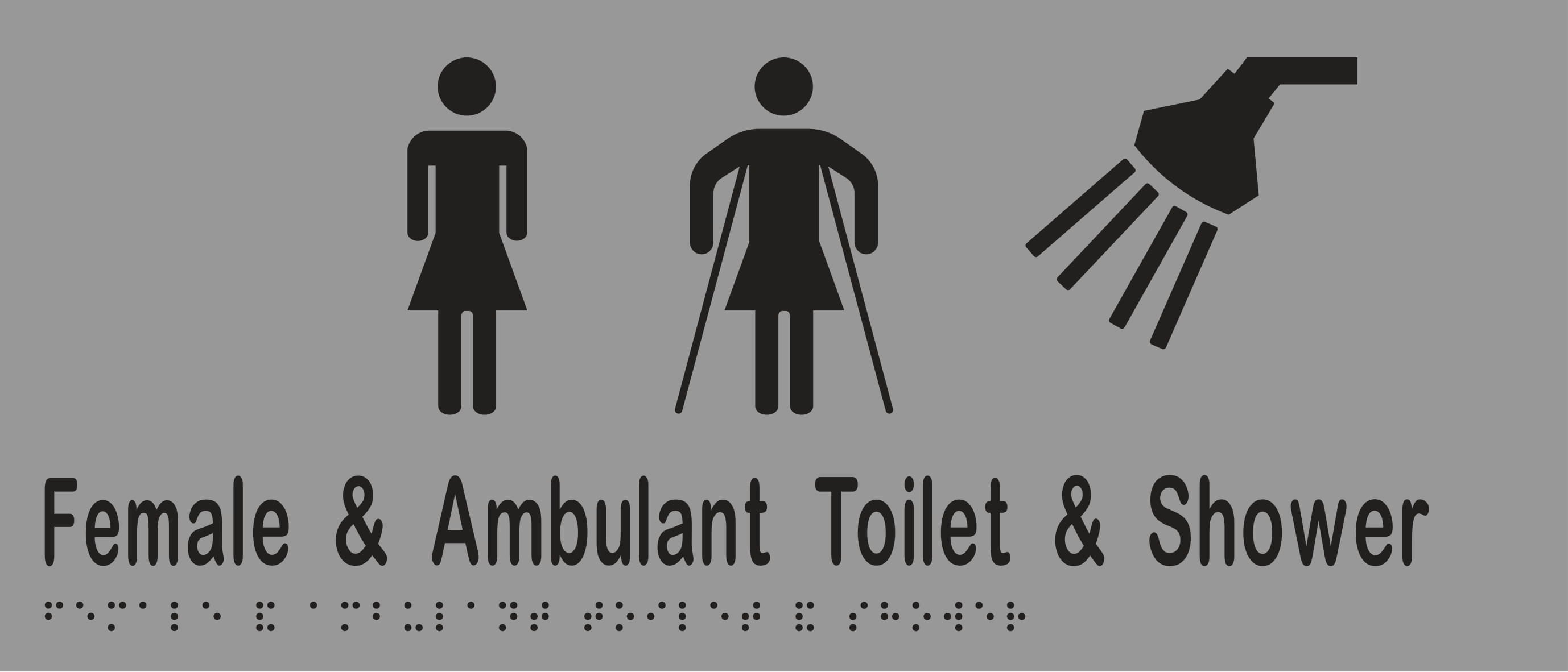 Female & Ambulant Toilet & Shower 350mmW x 150mmH