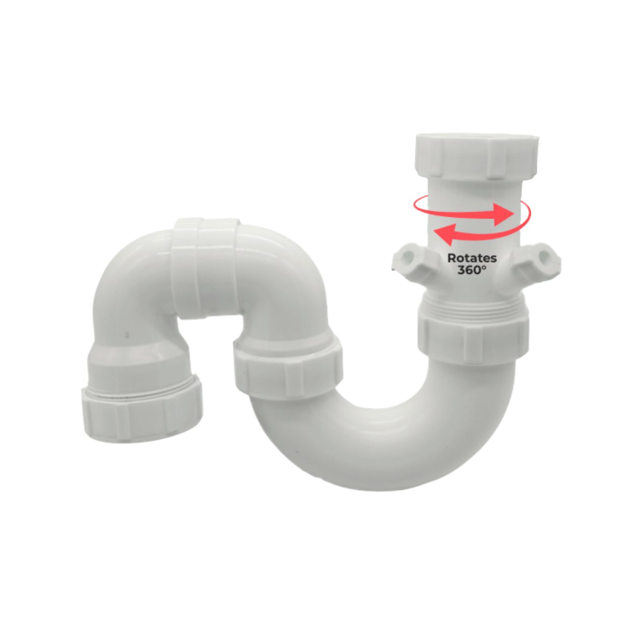 Twister Combination Trap with 360° Rotating Nipples — 40mm / 50mm PVC, WaterMark | DOVMC40 / DOVMC50