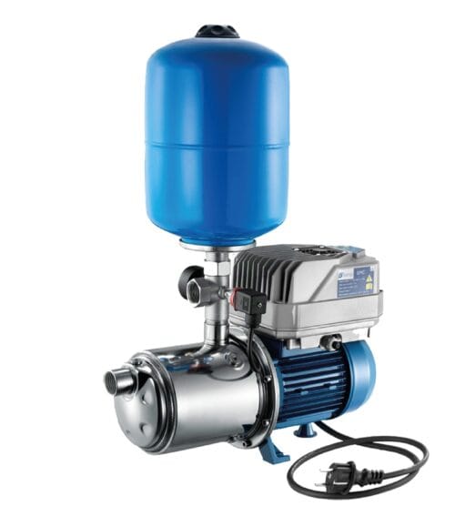 Hyjet VSD Stainless Horizontal Multistage Pump with E1 Controller and 8L Tank - 0.75kW, 240V, 80L/min