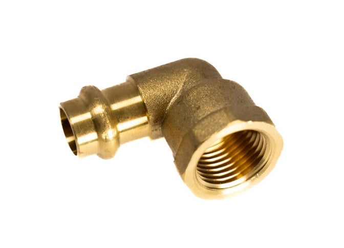Water Copper Press Brass 90 Deg Elbow Female