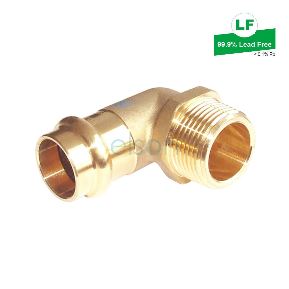 LF PRESS WATER COPPER OLIVE COMPRESSION ELBOW LF DR BRS DN20 x 20Cn