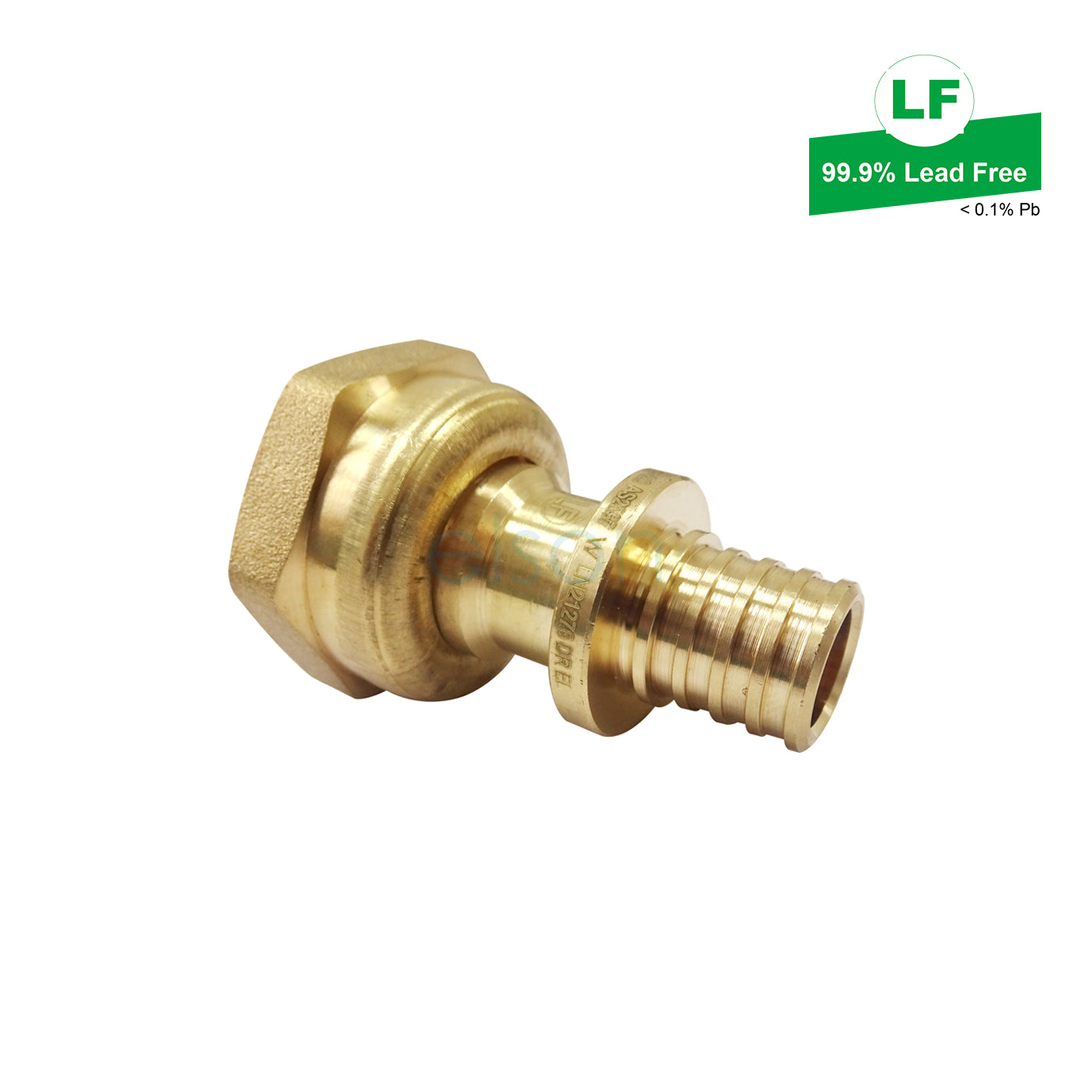 LF UNION BALL VALVE ADAPTOR LF DR BRASS 16MM PULL-ON PEX LF72303