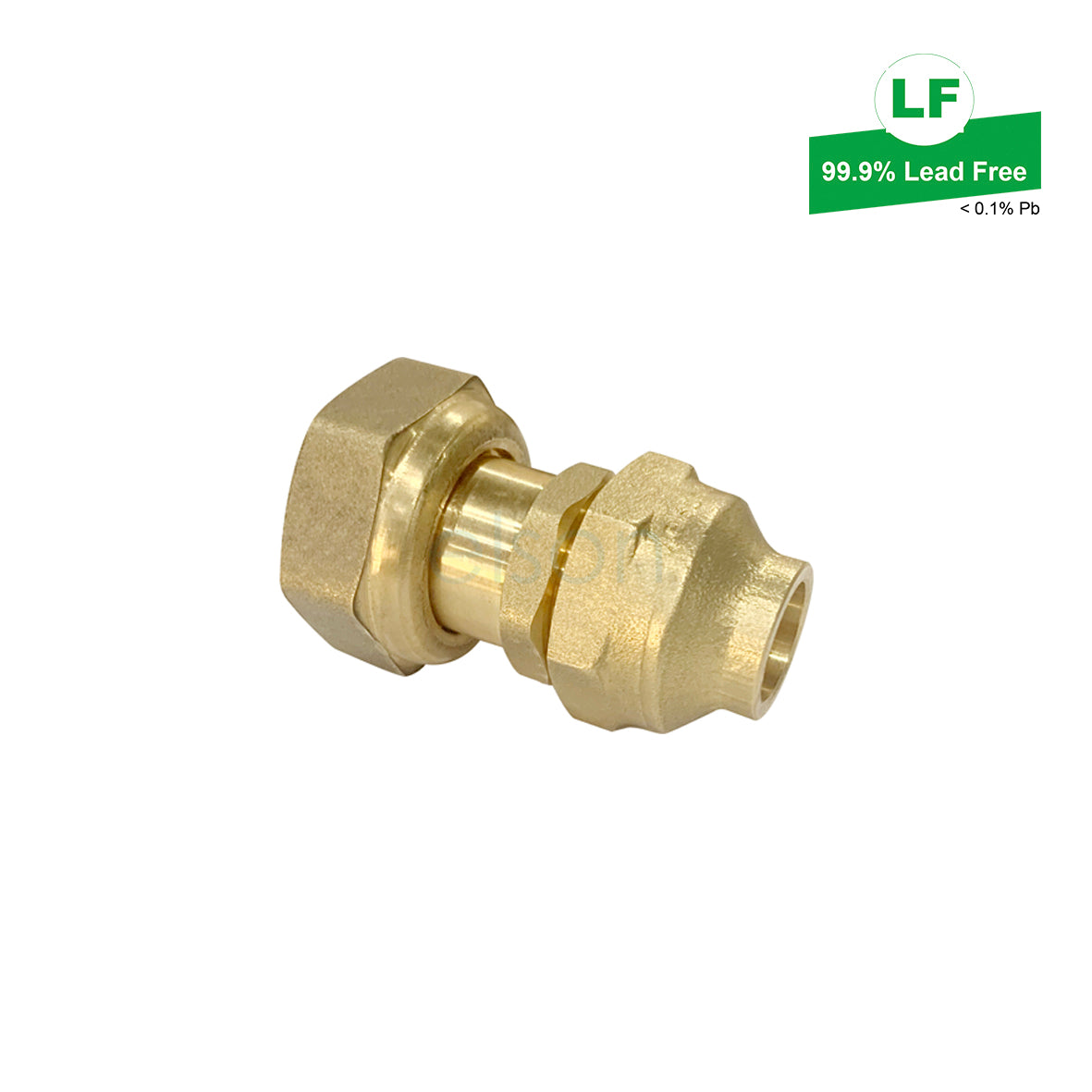 LF CONNECTOR FLARED LF DR BRASS 15Cn X G3/4 FI L/NUT LF73897