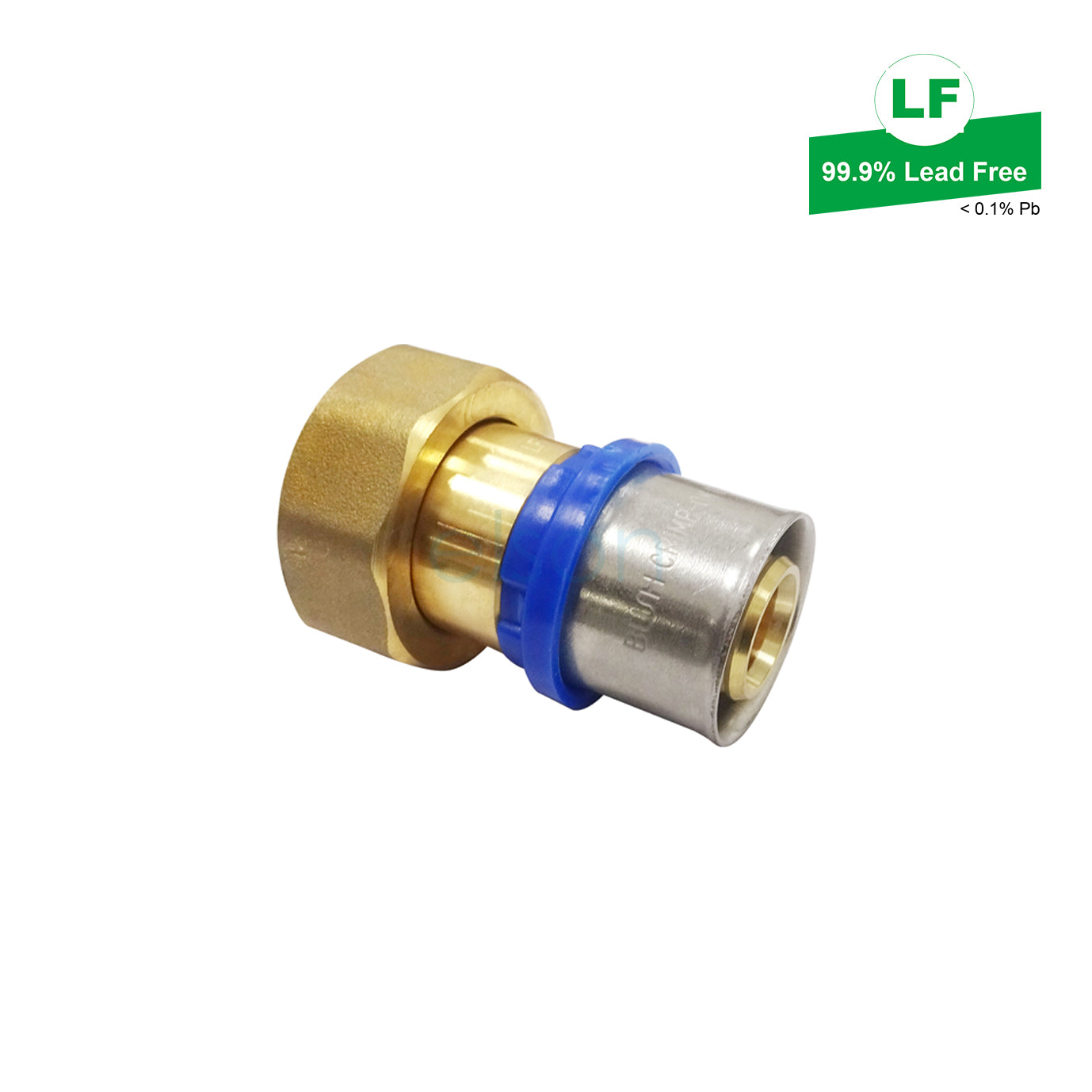 LF UNION BALL VALVE ADAPTOR LF DR BRASS 20MM CRIMP-ON PEX LF73904