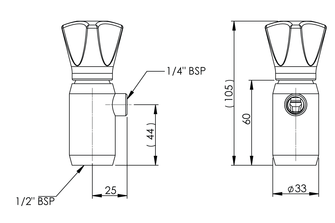 Type 17 Stainless Steel Reverse Osmosis Laboratory Tap