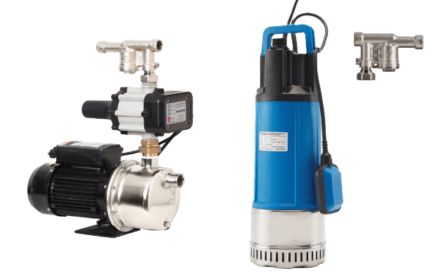 MaxiSAVE Rain to Mains Package - DN25 Valve with Hyjet HSJ1000 Pump and Y Strainer