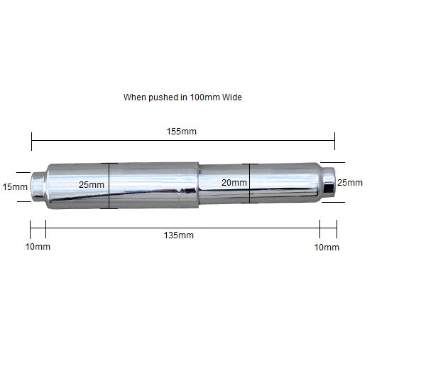 Toilet Roll Roller - Bright Chrome ABS