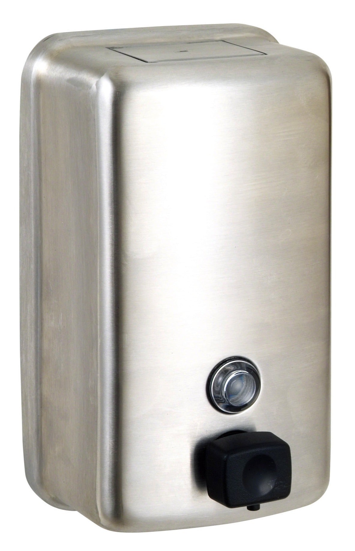 Ellipse Button Pump Soap Dispenser in Satin Stainless Steel