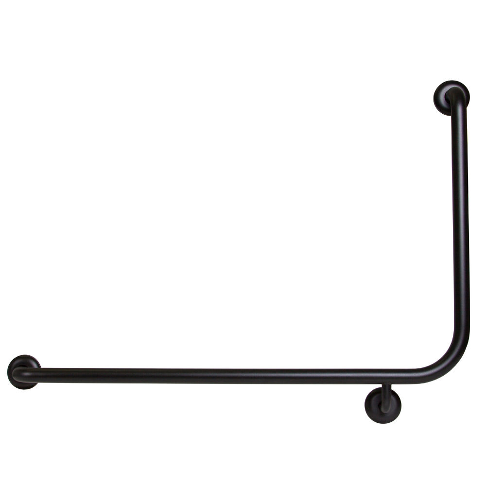 90° Flush Mount Side Wall 950x600mm LH in Designer Black