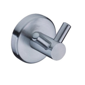 Double Coat Hook - Concealed Fix in Polished Stainless Steel