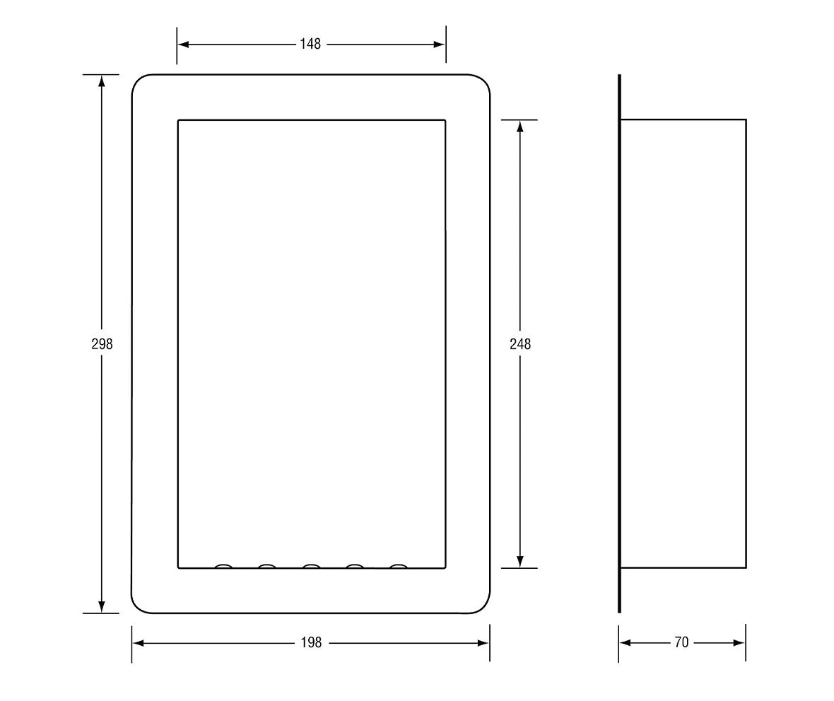Anti-Ligature Recessed Soap & Shampoo Holder in Satin Stainless Steel