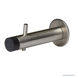 Coat Hook with Bumper - Concealed Fix in Satin Stainless Steel 30mmW x 35mm x 65mmD