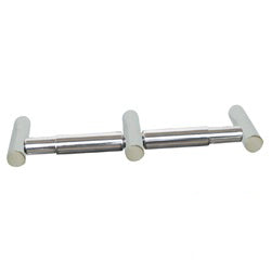 60mm Lawson Double Toilet Roll Holder in Polished Stainless Steel